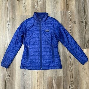 Women’s xs Patagonia royal blue nano puff jacket